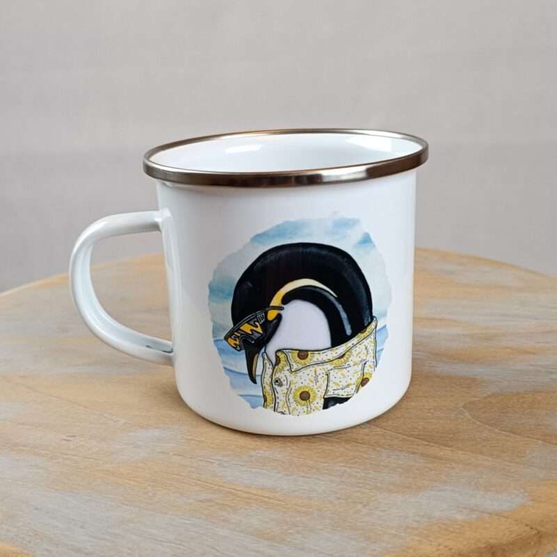 Enamel Mug - Pool Party Penguin