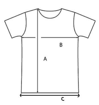 SIZE CHART SKETCH ROBINI PAROS T SHIRT